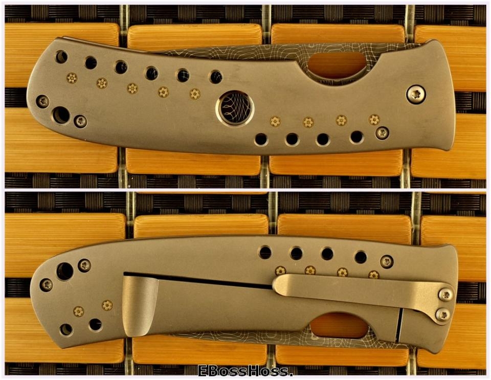 Tom Mayo Large TnT w/Damascus & Mosaic Pins